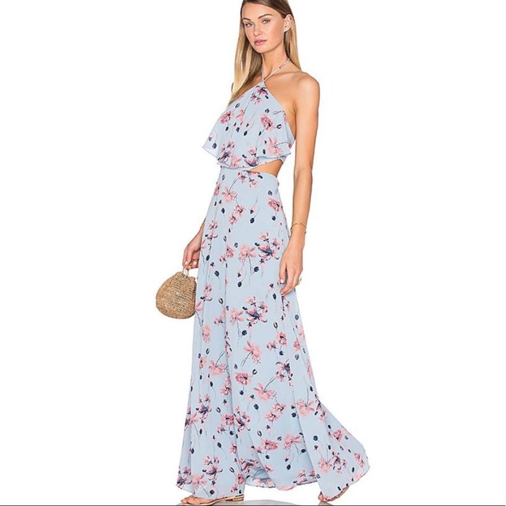 House of Harlow 1960 Revolve Zoe Halter Maxi Dress